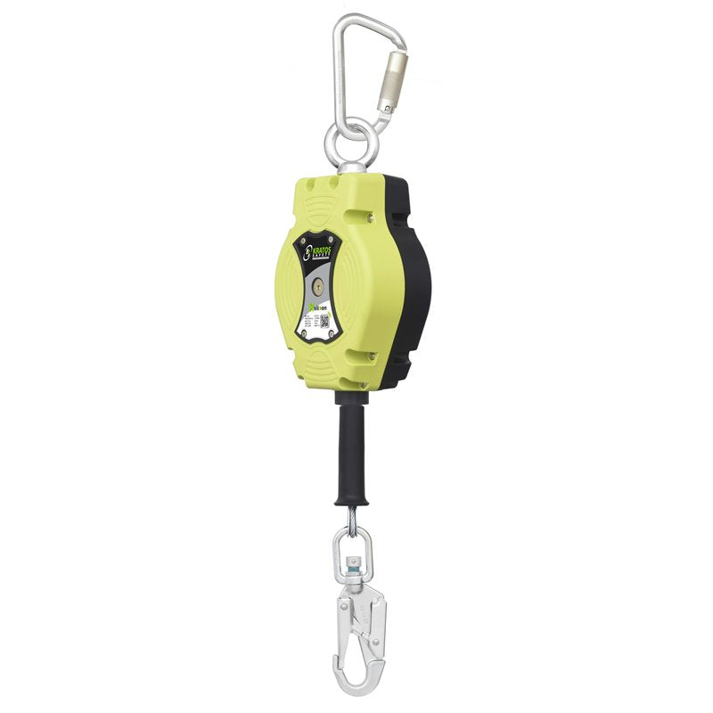KRATOS SAFETY HELIXON Stahldrahtseil, Höhensicherungsgerät mit automatischem Rückzug 7 m, Nur für den vertikalen Gebrauch – FA2040207B