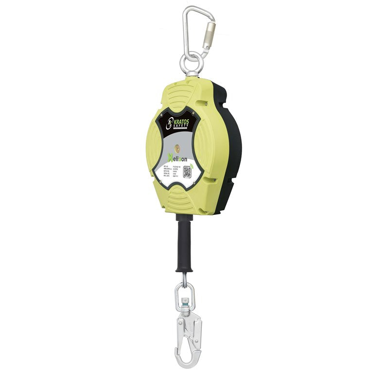 KRATOS SAFETY HELIXON Stahldrahtseil, Höhensicherungsgerät mit automatischem Rückzug 15 m, Nur für den vertikalen Gebrauch – FA2040215B
