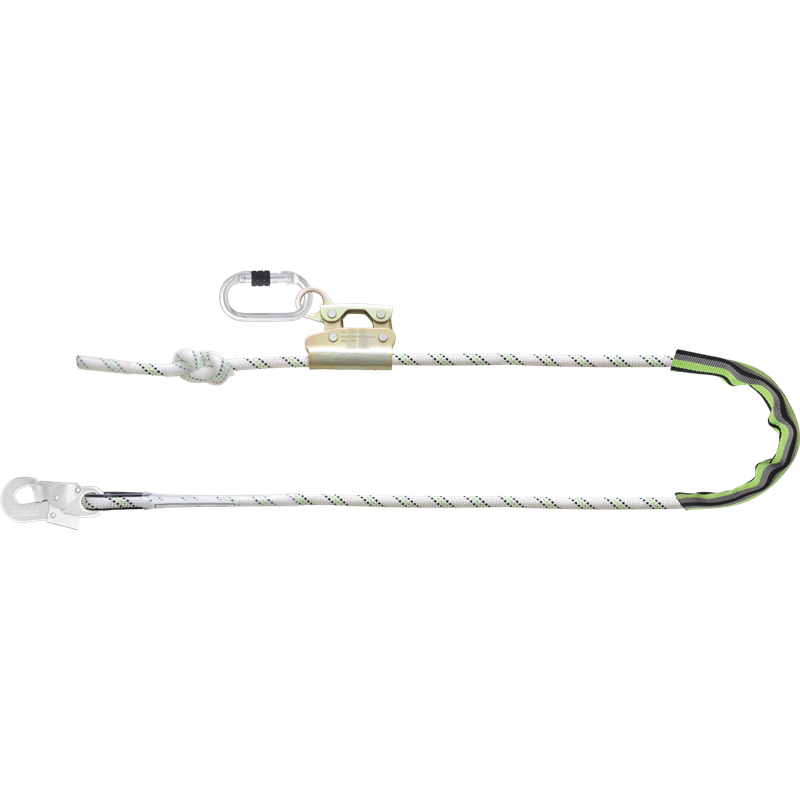 KRATOS SAFETY Kernmantel-Positionierer mit Stahl-Seilkürzer – 0,60–2,00 m – FA4090320