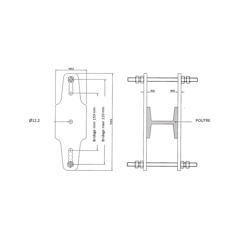 KS 4000 – Klemmplatte für Metallträger – FA6021300