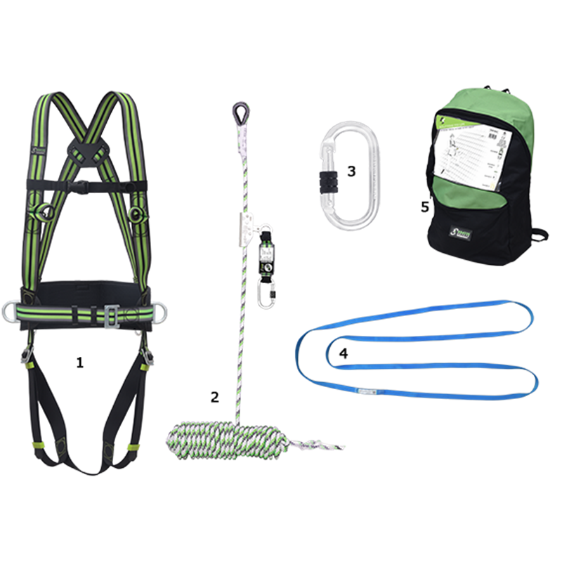 KRATOS SAFETY Dach-Set – 15 m mit Haltegurt