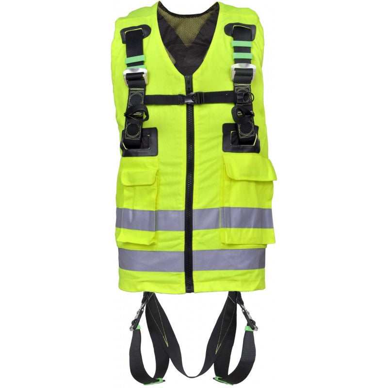 KRATOS SAFETY REFLEX 1 – Auffanggurt mit gelber Warnweste – Produktansicht
