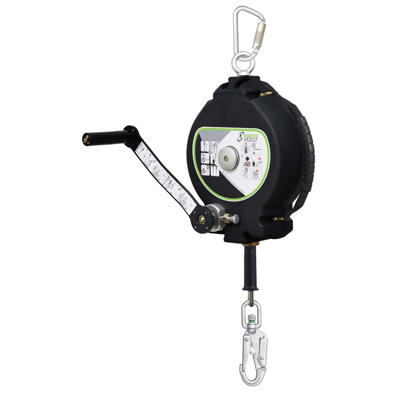 KRATOS SAFETY LONY - Synthetisches Seil, Absturzsicherung mit automatischem integriertem Rückzug 18 m – FA2040120R