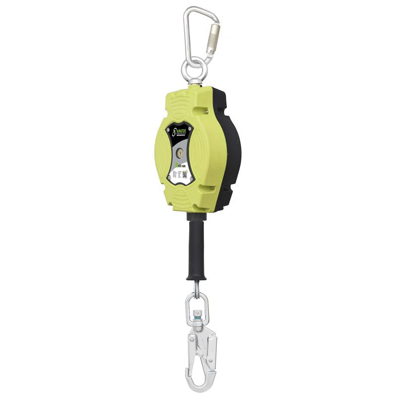 KRATOS SAFETY HELIXON Edelstahl Drahtseil, Höhensicherungsgerät mit automatischem Rückzug 10 m, Nur für den vertikalen Gebrauch – FA2040210S