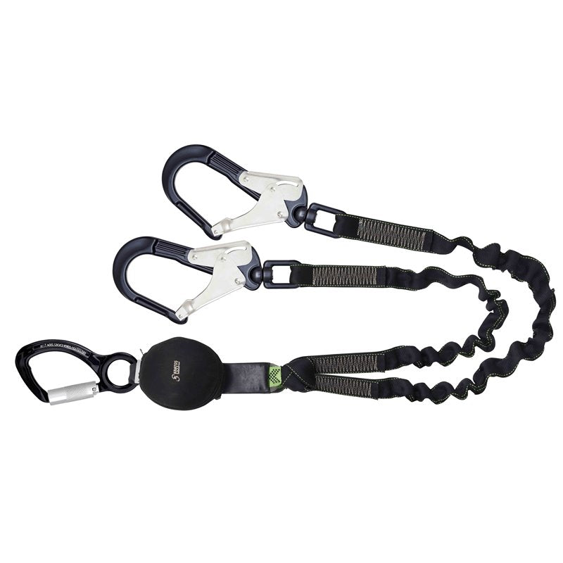 KRATOS SAFETY GRAVITY-S – Elastisches Y-Verbindungsmittel mit drehbaren Rohrhaken – 1,50 m – FA3082215