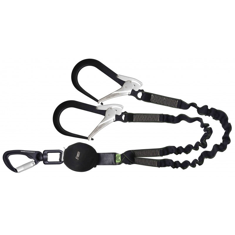 KRATOS SAFETY GRAVITY-S – Elastisches Y-Verbindungsmittel mit 109-mm-Gerüsthaken – 1,50 m – FA3082315
