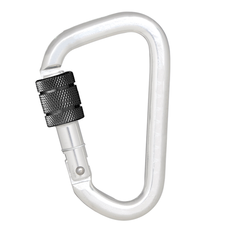 KRATOS SAFETY FA5010322B – Aluminiumkarabiner Schraubverschluss Keylock – 21 mm