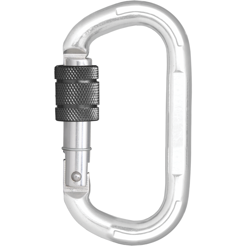 KRATOS SAFETY FA5010715B – Aluminiumkarabiner Schraubverschluss Keylock – 15 mm