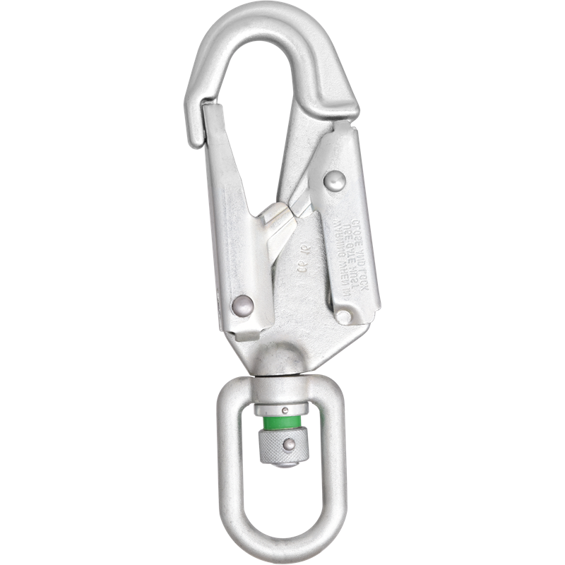 KRATOS SAFETY FA5020320 – Stahlkarabiner mit Sturzindikator und Drehwirbel – 20 mm