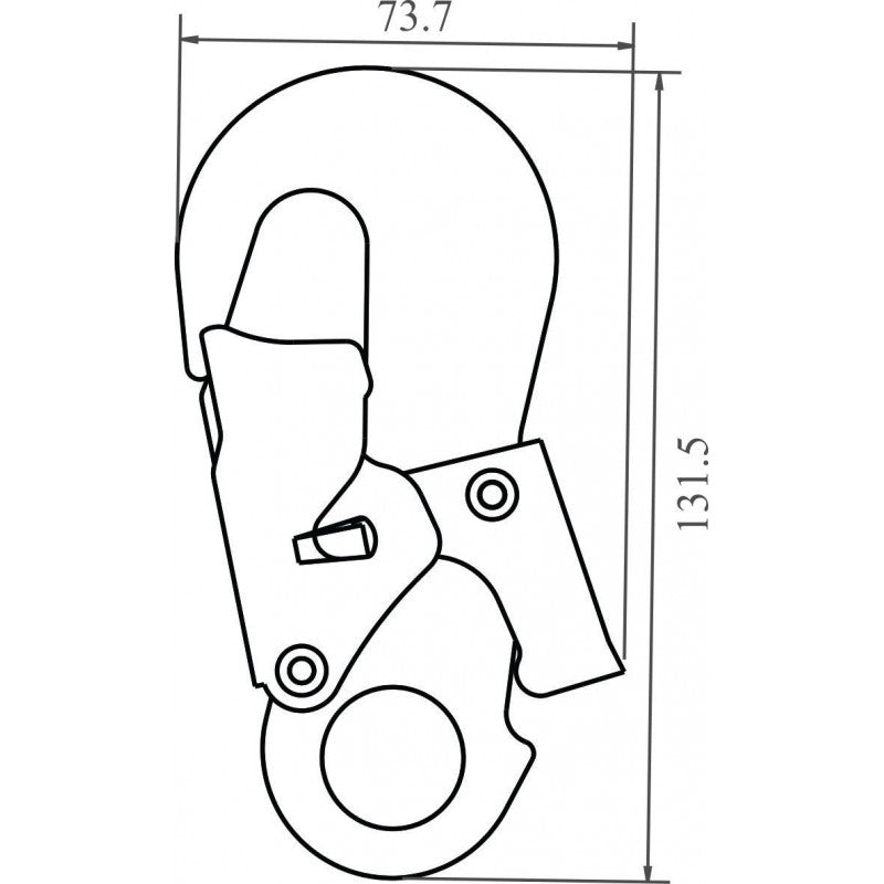 KRATOS SAFETY FA5021221 – Aluminiumkarabiner mit Automatikverschluss – 18,5 mm