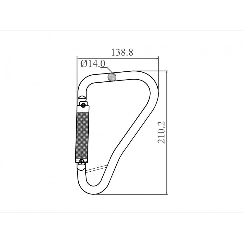 KRATOS SAFETY FA5021550 – Stahlhaken Twist-Lock – 50 mm
