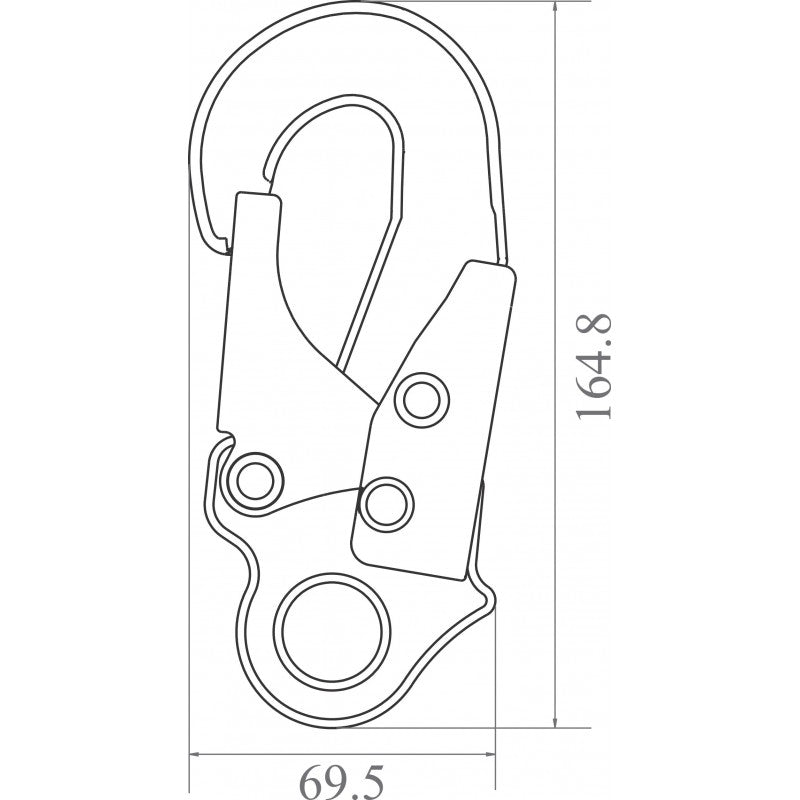 KRATOS SAFETY FA5022315 – DIELECTRI Automatik-Karabiner – 15 mm