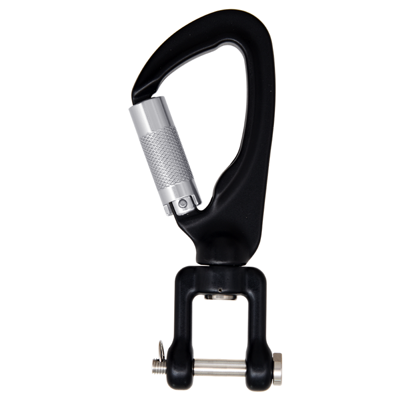 KRATOS SAFETY FA5022818B – Aluminiumkarabiner Twist-Lock mit Drehwirbel – 18 mm