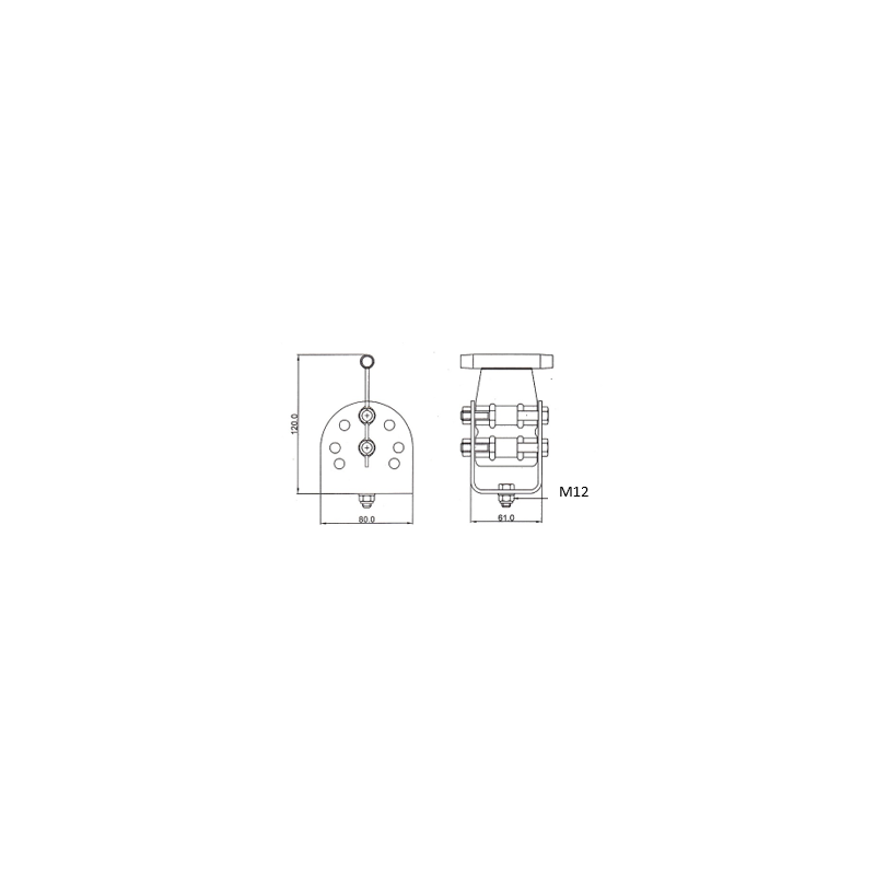 KS 4000 – Zwischenhalter für 8-mm-Drahtseil – FA6020400
