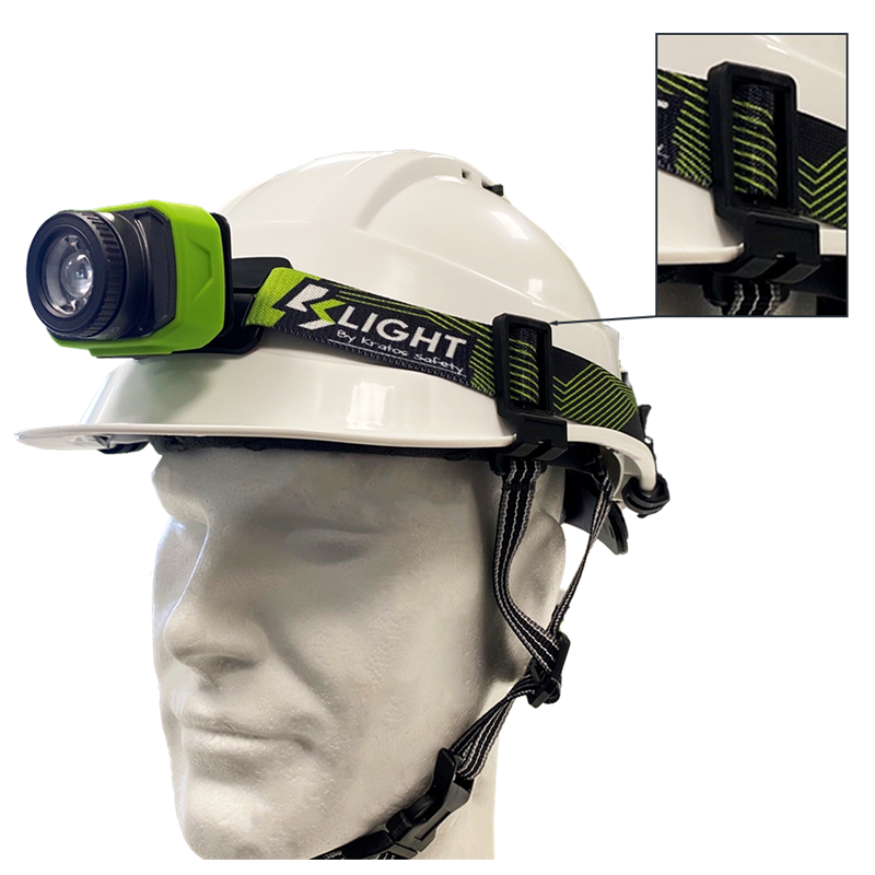 KRATOS SAFETY Helmclips für KS Light Stirnlampen – 4er-Set