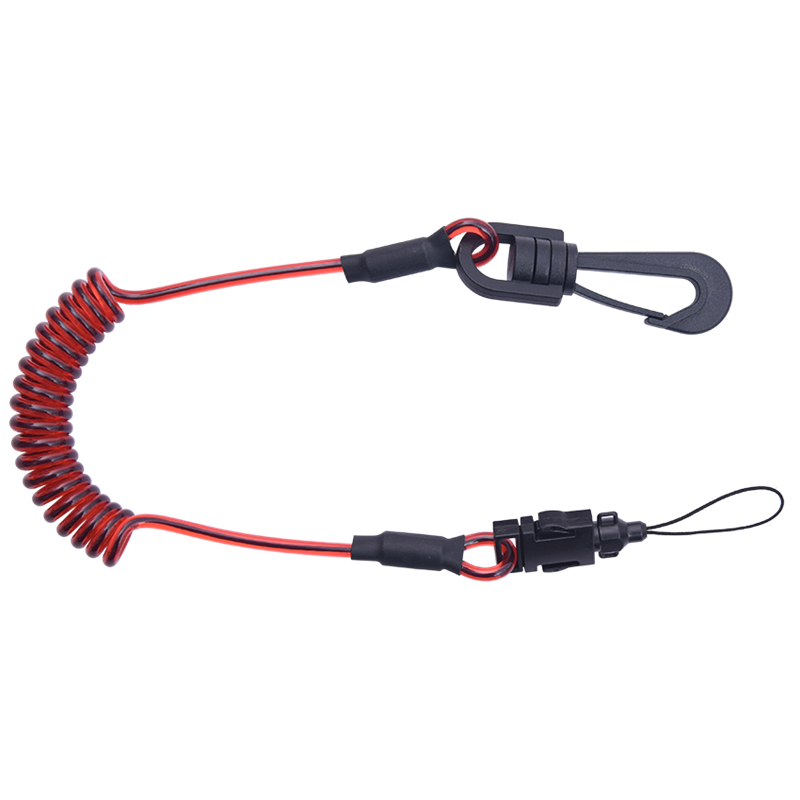 Mini-Spiralwerkzeugband mit Drehgelenk und abnehmbarer Befestigungsschlaufe – TS9000112